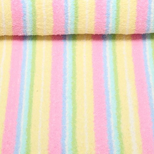 Eponge coton - Mélange de rayures Pastel Teinté dans la masse