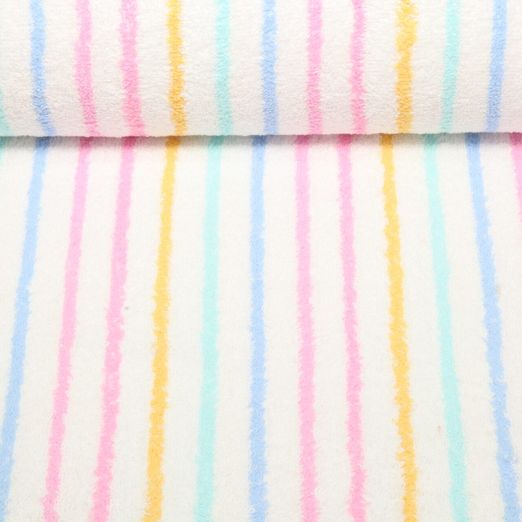 Eponge coton - Rayures Pastel Teinté dans la masse