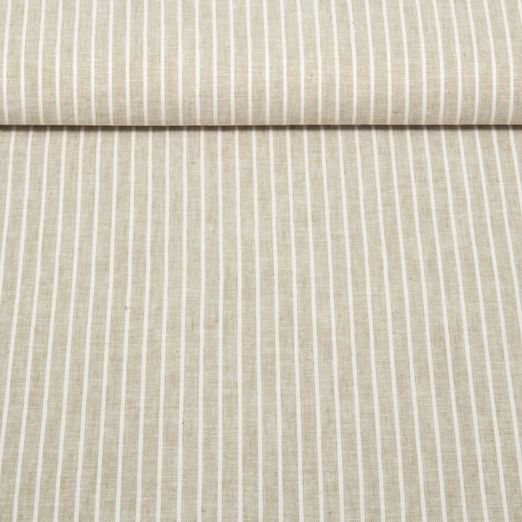 Lin - Coton - Rayures Sable