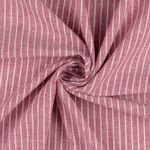 Lin - Coton Rayures Rouge