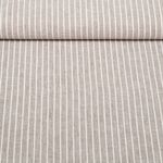 Lin - Coton - Rayures Taupe