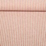 Lin - Coton - Rayures Rose