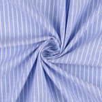 Leinen - Cotton Streifen Hellblau