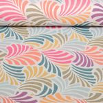 Nachhaltiger Jacquard Canvas - Blätter Design Multicolor
