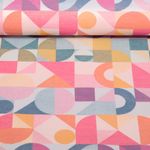 Nachhaltiger Jacquard Canvas - Geo Design Multicolor