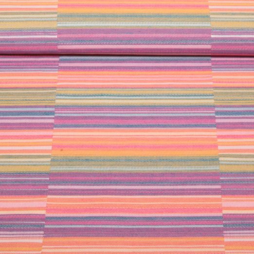 Toile canevas Jacquard durable - Design rayures Multicolore