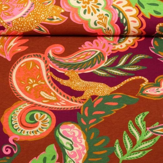 Viscose - Paisley Guépard Bronze