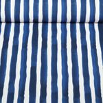 Outdoorstoff - Teflonbeschichtet Gemalte Streifen Blau