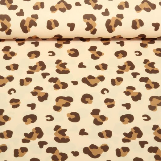Sport- & Bademodenstoff - Digitaldruck Leo Beige UPF50 Recycled