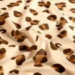 Tissu sport et maillot de bain – impression digitale Leo Beige UPF50 recyclé