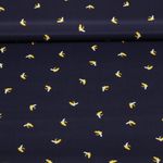 Tissu short de bain recyclé - Bananes Bleu marine foncé