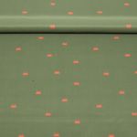 Tissu short de bain recyclé - Crabes Vert olive
