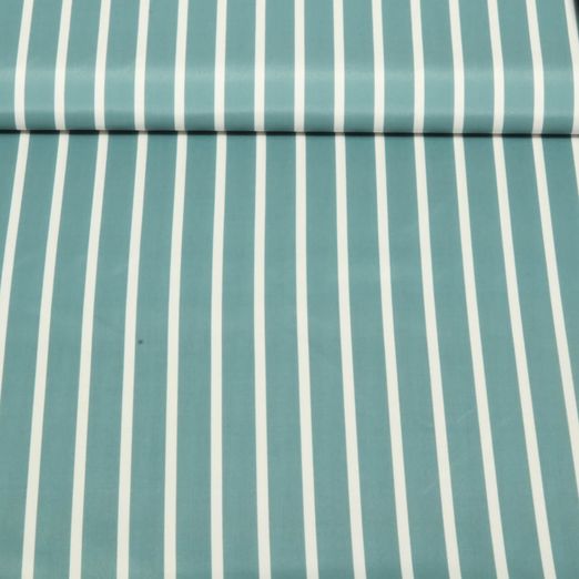 Tissu short de bain recyclé - Rayures Vert menthe foncé