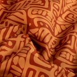 Badeshorts Stoff – Abstrakt Ziegelrot Recycelt Badeshorts Stoff – Abstrakt Ziegelrot Recycelt