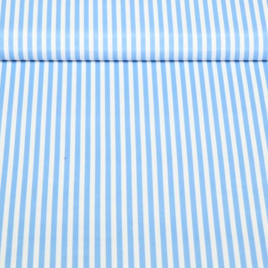 Tissu short de bain recyclé - Rayures Blanc Bleu