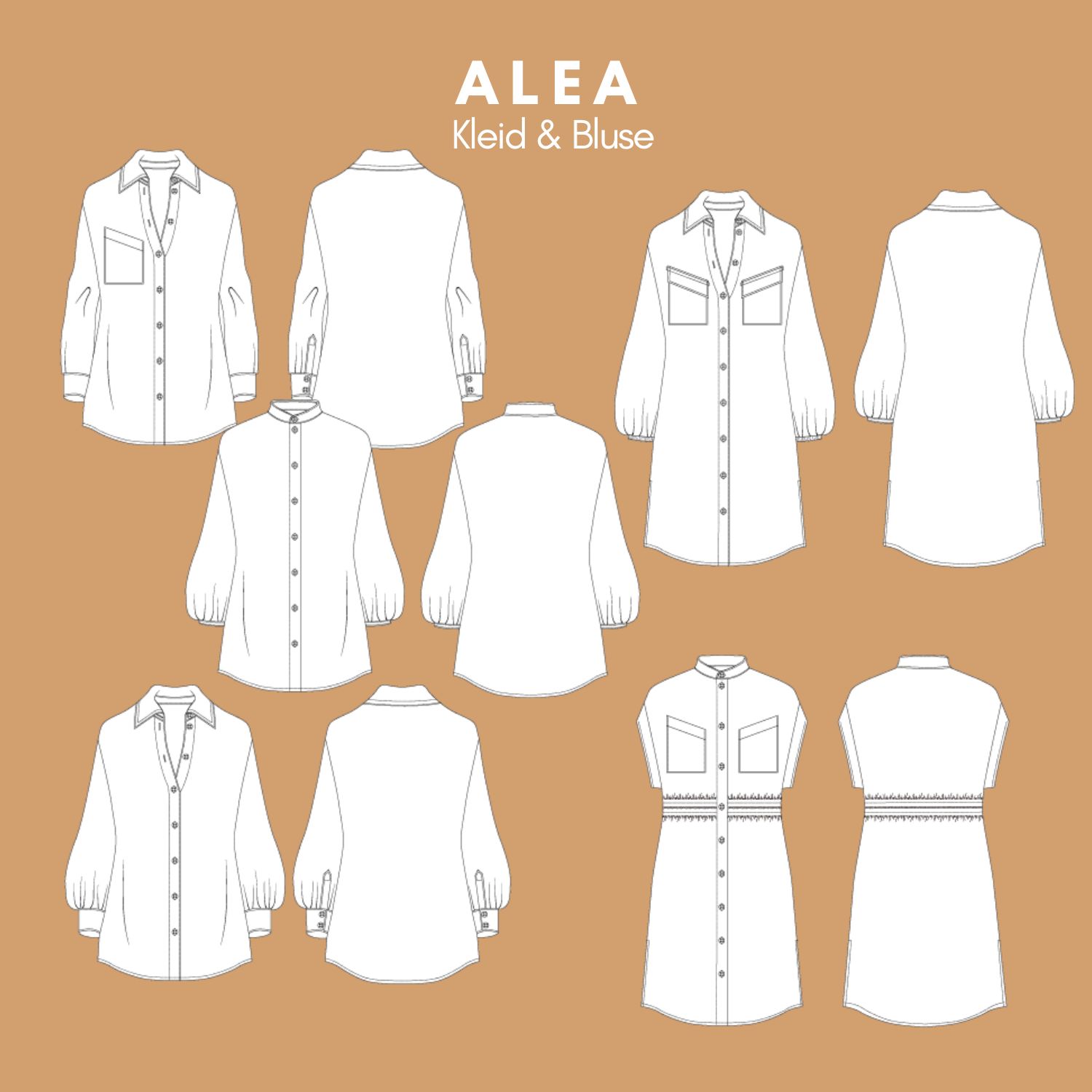 Hemd / Hemdkleid - ALEA - Schnittmuster eBook-1 Hemd / Hemdkleid - ALEA - Schnittmuster eBook-1