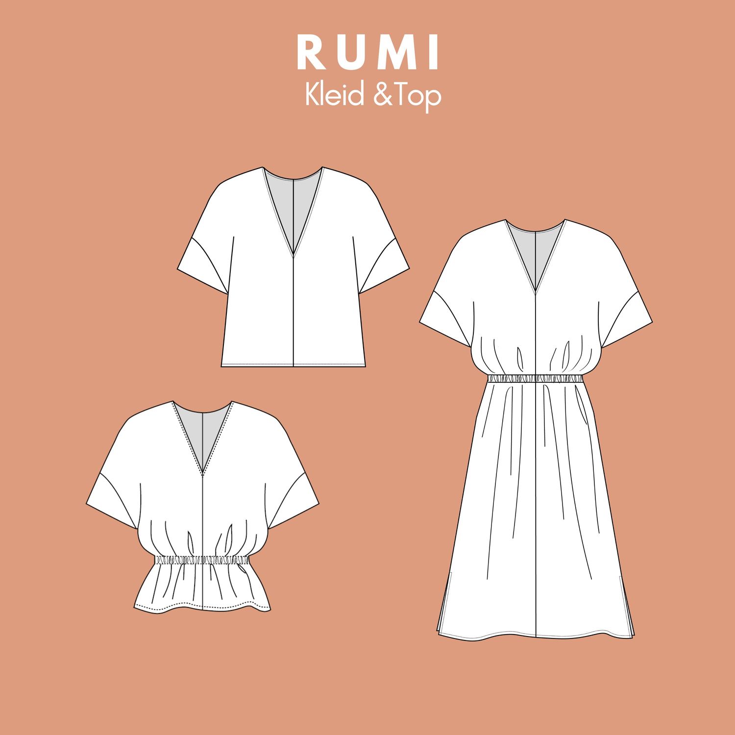 Kleid / Shirt - RUMI - Schnittmuster eBook-1 Kleid / Shirt - RUMI - Schnittmuster eBook-1
