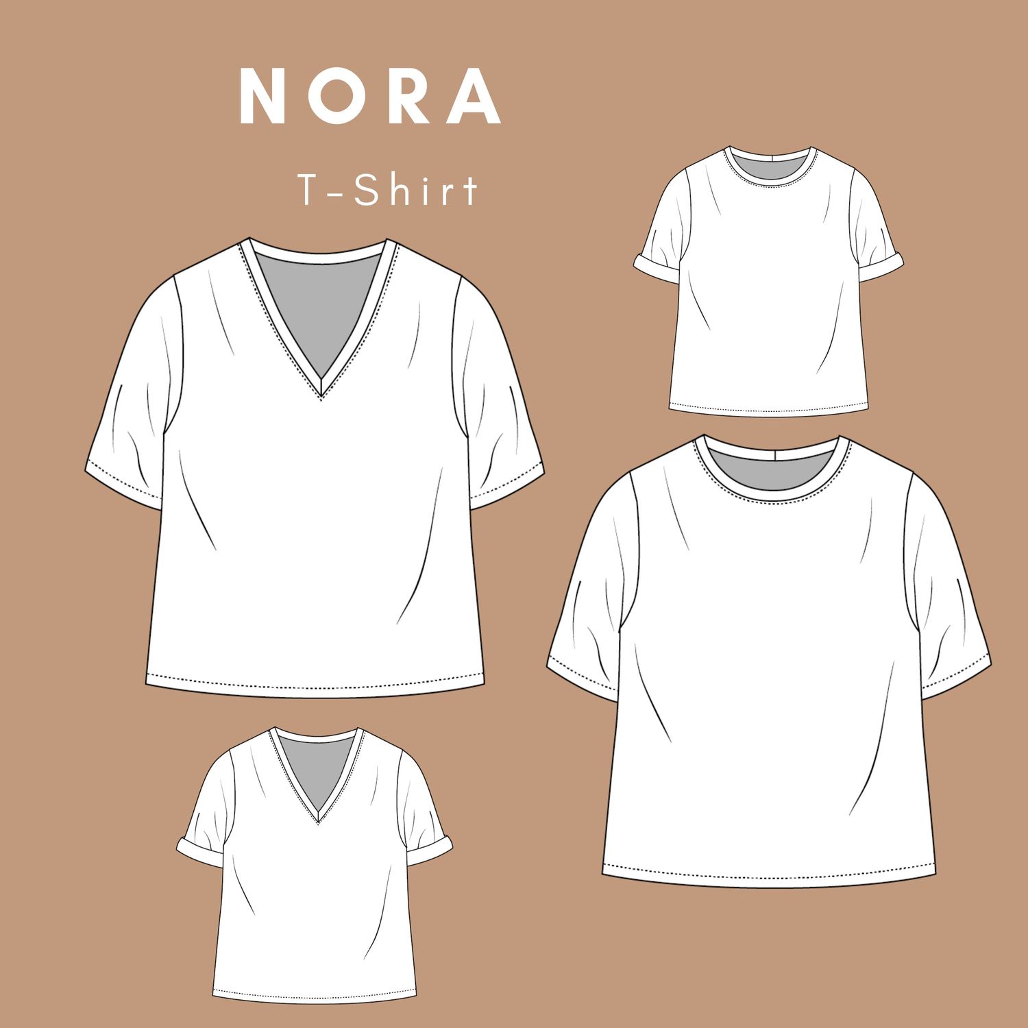 T-Shirt - NORA - Schnittmuster eBook-1 T-Shirt - NORA - Schnittmuster eBook-1