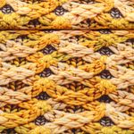 Popeline viscose - Impression digitale Motif tricoté Jaune