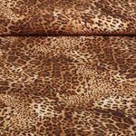 Popeline viscose - Impression digitale Léopard Marron