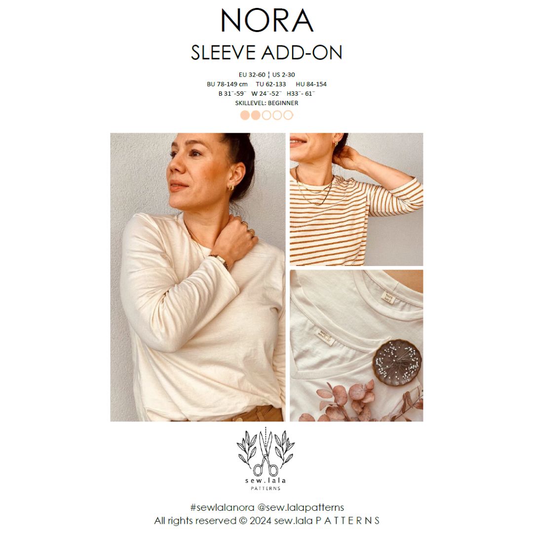 ÄRMELERWEITERUNG T-Shirt - NORA - Schnittmuster eBook-2 ÄRMELERWEITERUNG T-Shirt - NORA - Schnittmuster eBook-2