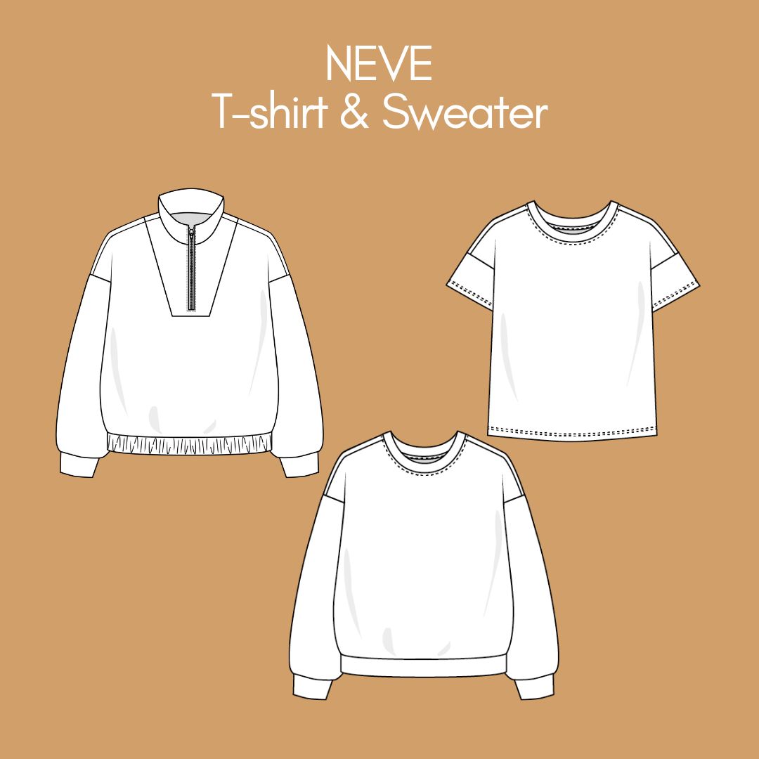 T-Shirt / Sweater - NEVE - Schnittmuster eBook-1 T-Shirt / Sweater - NEVE - Schnittmuster eBook-1