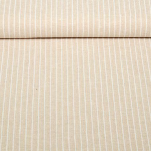 Lin - Coton Rayures Beige