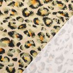 Jersey - Digitale print Fantasie Leo patroon Taupe Jersey - Digitale print Fantasie Leo patroon Taupe