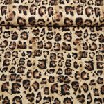 Jersey - Impression digitale Léopard classique Beige