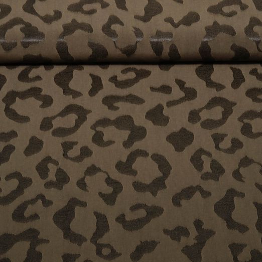 Viscose Jacquard - Léopard Marron