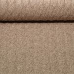 Sweat tricoté viscose - Motif torsadé Uni Taupe mélangé
