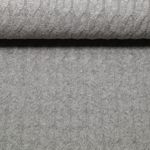 Sweat tricoté viscose - Motif torsadé Uni Gris mélangé