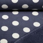 Polaire Wellness - Double face Pois Bleu foncé