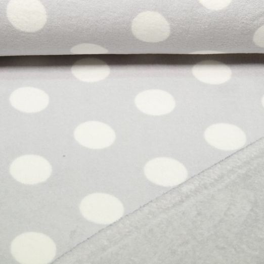 Polaire Wellness - Double face Pois Gris clair