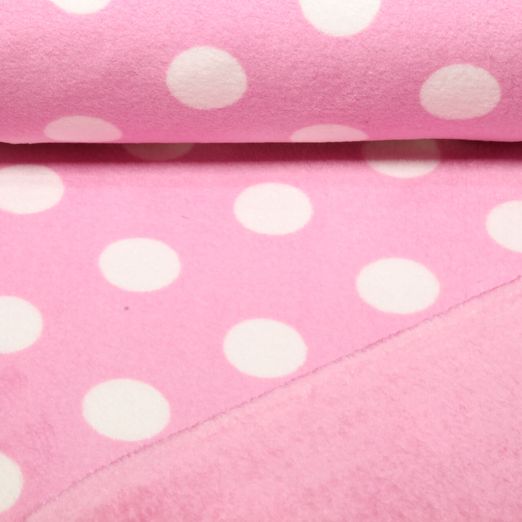 Polaire Wellness - Double face Pois Rose