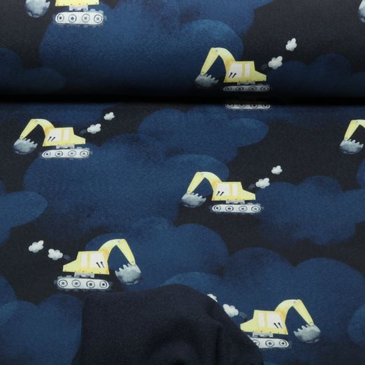 Softshell - Impression digitale Pelleteuse Bleu marine