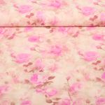 Viskose-Popeline - Digitaldruck Rosen Rosa