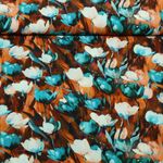 Popeline viscose - Impression digitale Tulipes Marron