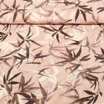 Popeline viscose - Impression digitale Herbe Marron clair