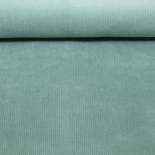 Velours côtelé large stretch Jeannot - Uni Vert menthe