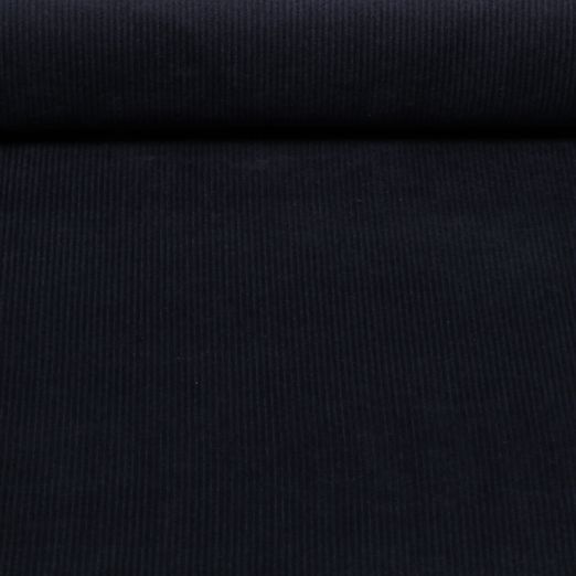 Velours côtelé large stretch Jeannot - Uni Bleu marine foncé