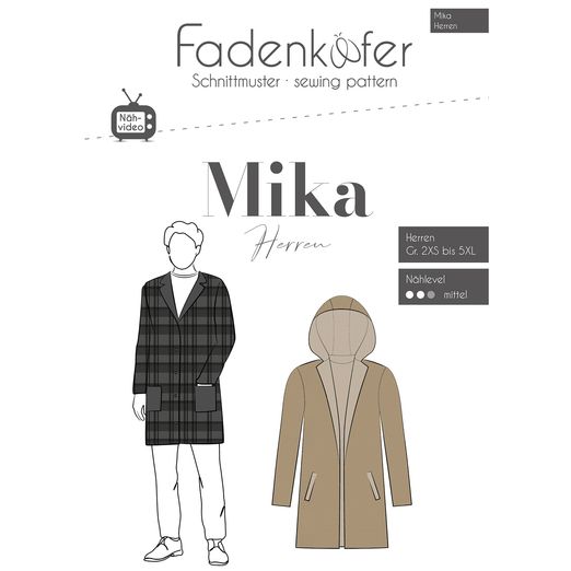 Mantel Herren - Mika - Papierschnittmuster