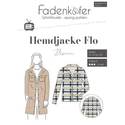 Hemdjacke Damen - Flo - Papierschnittmuster