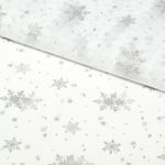 Tulle souple - Cristaux de glace Blanc Argenté