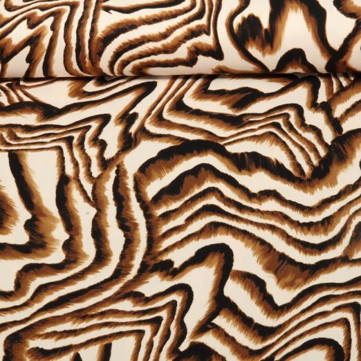 Viscose - Stretch Zèbre Beige