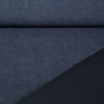 Satin - Cupro Touch Uni Bleu marine Lavé