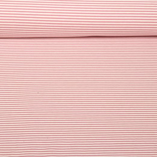 Jacquard Jersey - Streifen Mini Ecru Altrosa