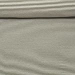 Jersey Jacquard - Rayures Mini Ecru Vert militaire