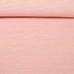Jersey Jacquard - Rayures Mini Ecru Rose