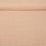 Jersey Jacquard - Rayures Mini Ecru Marron clair